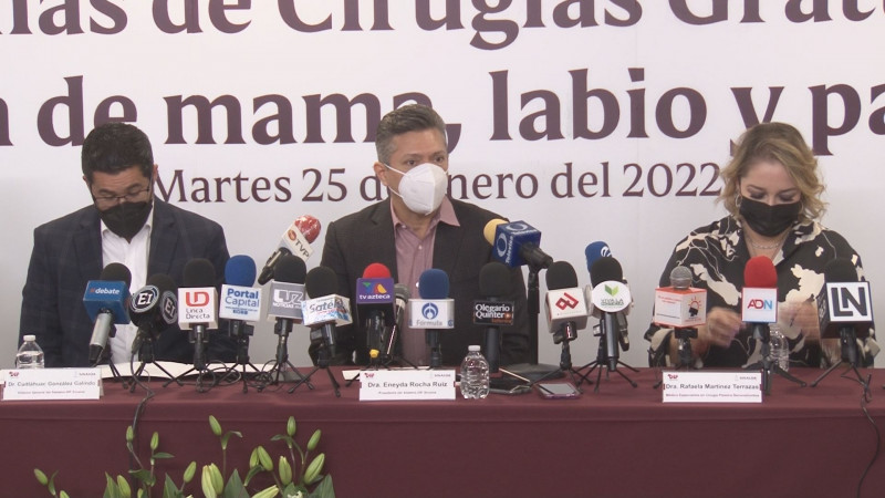 Anuncia el DIF Sinaloa cirugías de paladar hendido y de reconstrucción de mama
