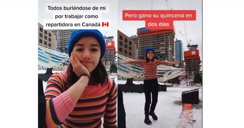 Mexicana con maestría presume su vida como repartidora en Canadá