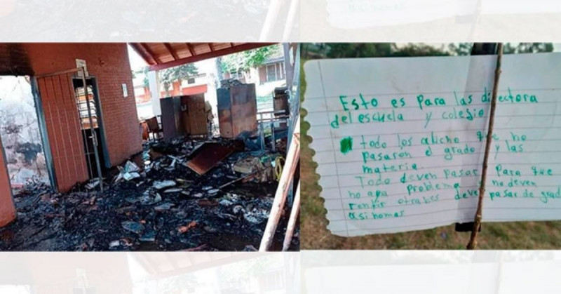 Incendian escuela por haber reprobado a estudiantes