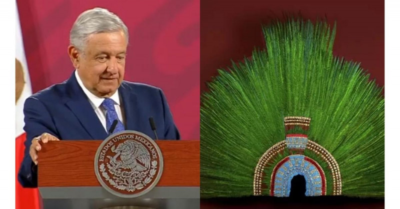 López Obrador insiste a Austria que devuelva el penacho de Moctezuma