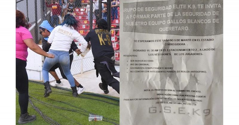 Sin experiencia y por 300 pesos: la seguridad del Querétaro vs Atlas