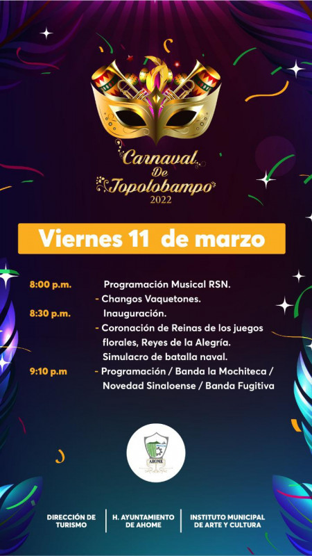 Este viernes inicia el carnaval de Topolobampo