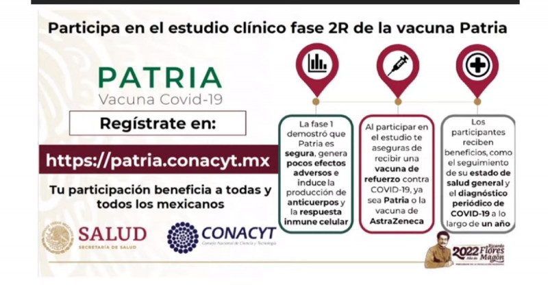 López-Gatell pide voluntarios para ensayo de vacuna "Patria"