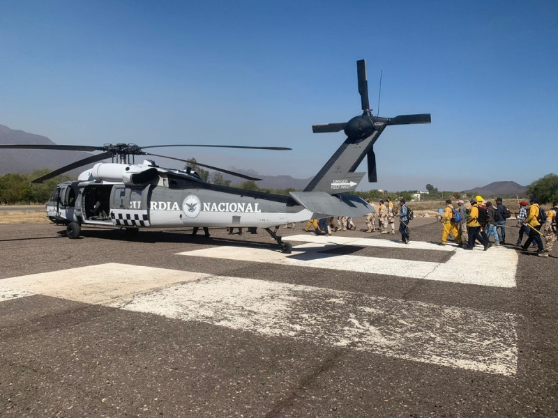 Sumarán helibalde para combatir incendio en Sierra de Álamos.
