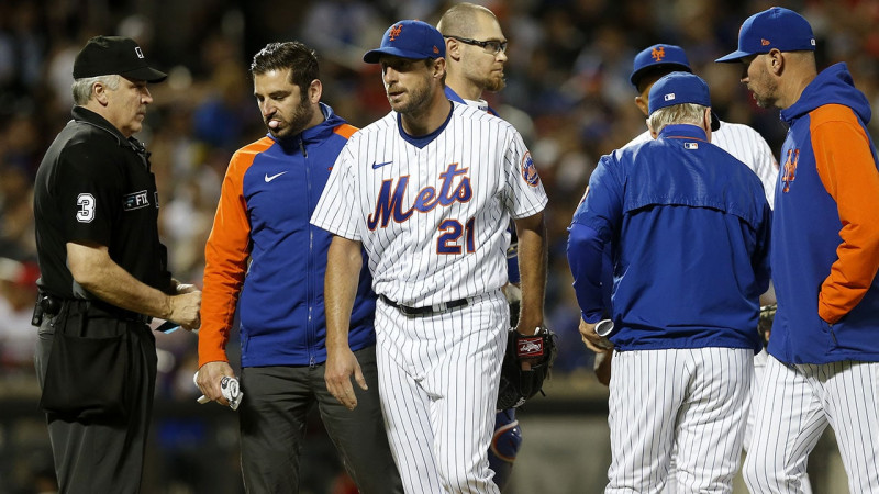 Una lesión aparta a Max Scherzer de la rotación de los Mets de Nueva York