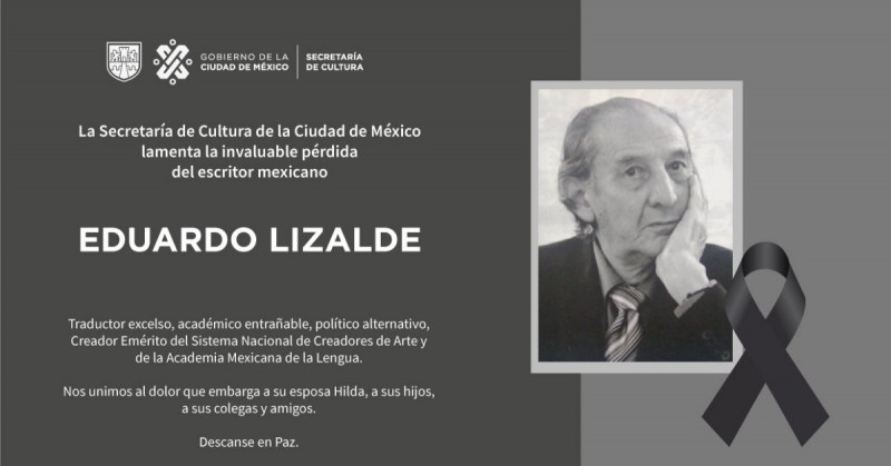 Muere Eduardo Lizalde, uno de los poetas y ensayistas mexicanos más destacados
