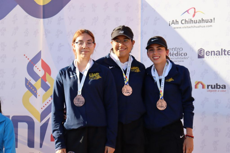 Las Águilas de la UAS logran medalla de bronce en tiro con arco femenil en la Universiada 2022