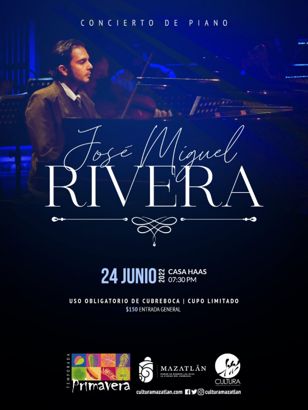 José Miguel Rivera protagonizará emotivo concierto este viernes en Casa Haas