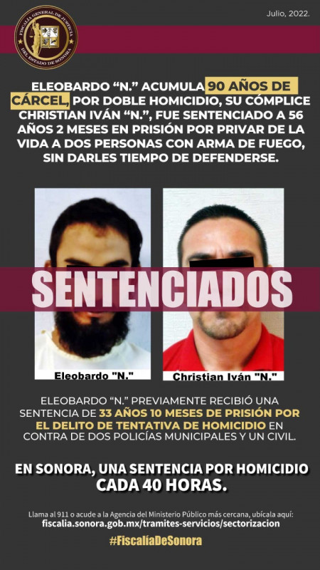 En el mes de junio, elementos de la AMIC, de la Fiscalía de Sonora, ejecutaron 194 órdenes de aprehensión