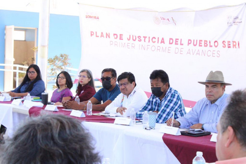 Agua potable y fortalecimiento del gobierno tradicional, dos prioridades del Plan de Justicia para el Pueblo Seri