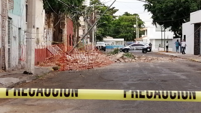 Se derrumba finca antigua en el centro histórico de Culiacán