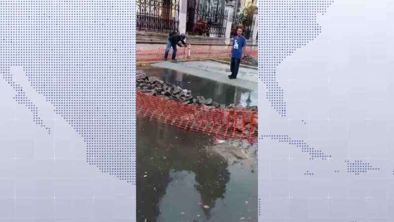 (Vídeo) Nuevo paso peatonal no permite circular el agua