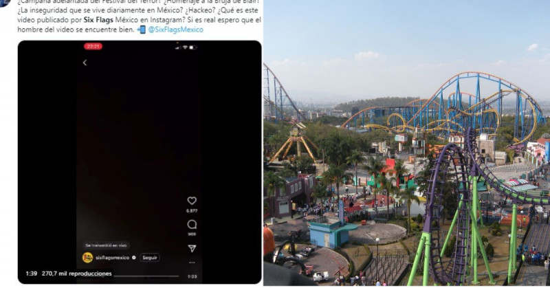 ¿Qué fue? Six Flags publica macabro video por la madrugada
