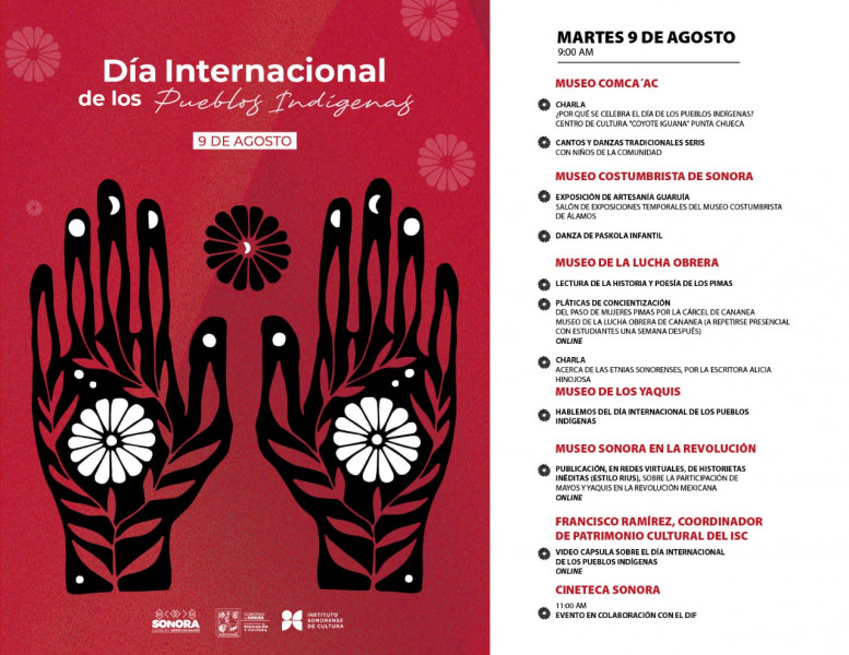 Celebrará Instituto Sonorense de Cultura Día Internacional de los Pueblos Indígenas