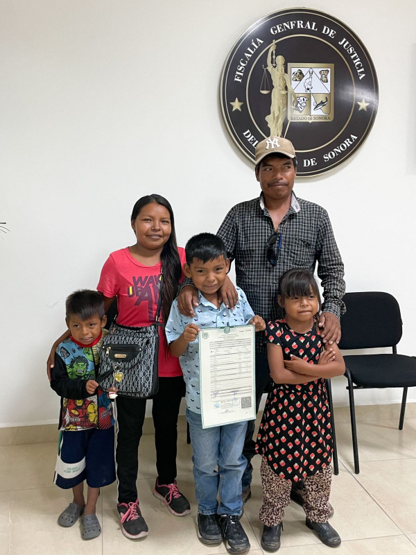 Tras coordinación entre autoridades de Sonora y Guerrero, Mateo podrá tener acceso a la salud y educación