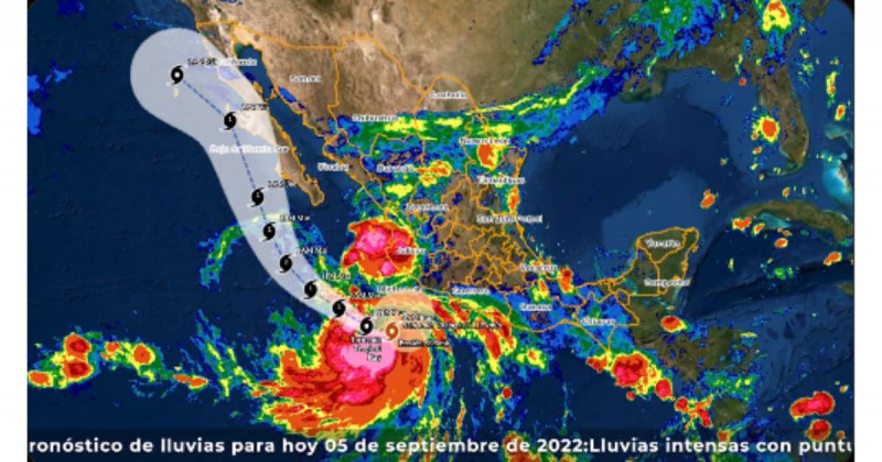 "Kay" provocará lluvias "muy fuertes" en Sinaloa: mira su trayectoria