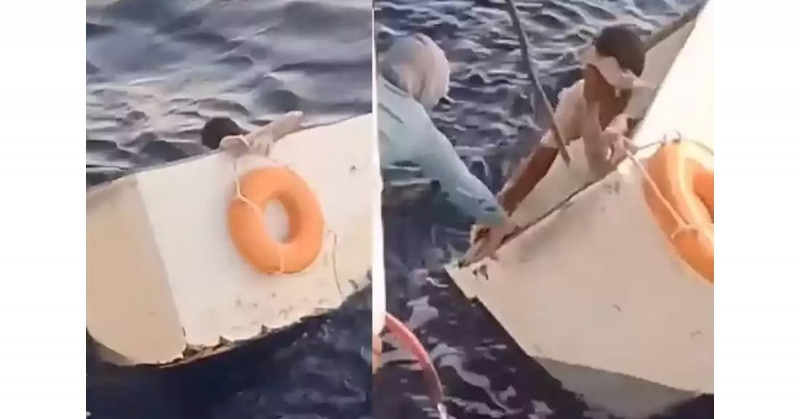 Pescador sobrevive 11 días en el mar flotando en un congelador (video)