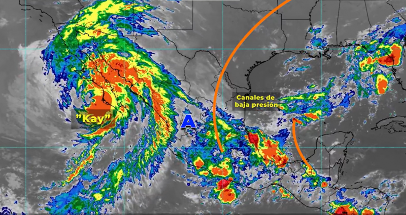 "Kay" podría impactar en Baja California Sur este jueves