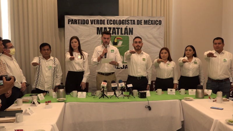 Toma protesta comité municipal del partido verde ecologista en Mazatlán.