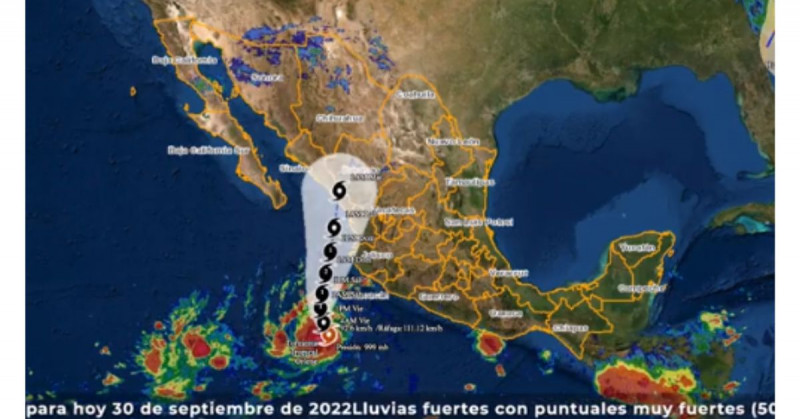 "Orlene" continúa directo hacia Sinaloa: lluvias "muy fuertes" hoy