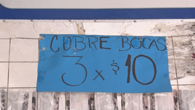 A la baja la venta de cubrebocas en Culiacán