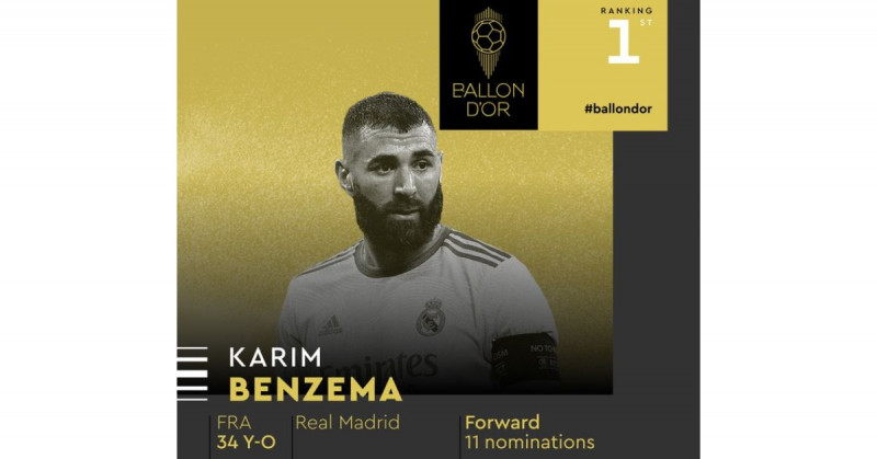 Benzema se consagra como mejor jugador del mundo con el Balón de Oro