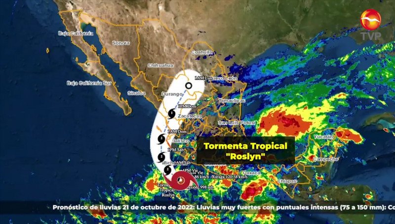 Mazatlán en alerta verde por Tormenta Tropical "Roslyn"
