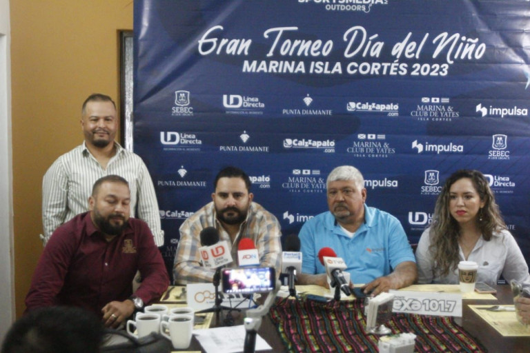 Presentan el Gran Torneo de pesca del Día del Niño Marina Isla Cortés 2023