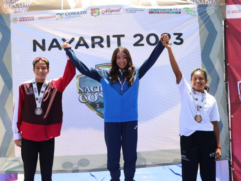 Medalla de plata para Sinaloa en triatlon en Juegos Nacionales CONADE 2023