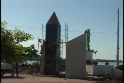Casi listo el Obelisco en memoria de los pescadores