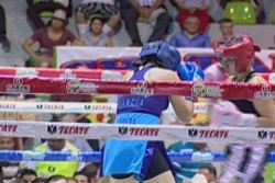 Yolanda Vega al nacional de Box de Primera Fuerza.