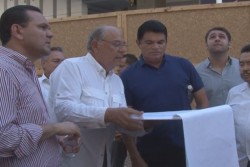 El gobernador Mario López Valdez, visitó construcción de nuevo estadio de beisbol.