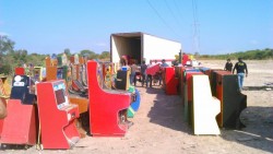 Destruyen maquinas tragamonedas