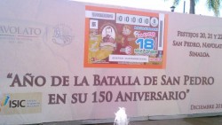 Celebra la Loteria Nacional el 150 aniversario de la Batalla de San Pedro