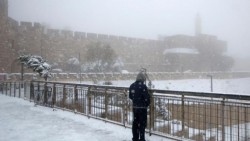 Fuerte nevada cae sobre Israel, Jordania y Líbano