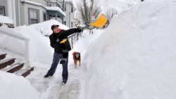Histórica caída de nieve en Boston