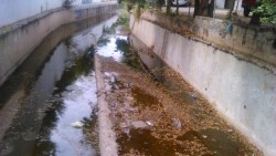 Denuncian agua estancada en colector pluvial de Infonavit Humaya