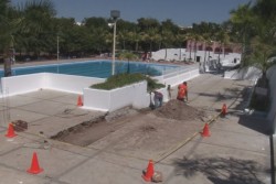 Construyen rampas para discapacitados en el parque EME