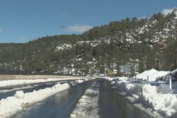 Estuvo cerrada durante parte de la mañana del lunes por granizo y nevada.
