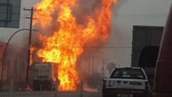 Al menos un muerto por incendio de maquinaria en Guadalupe, NL