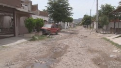 Autoridades no han raspado la calle Coronel Joaquín Sánchez, en el Fracc. Florida