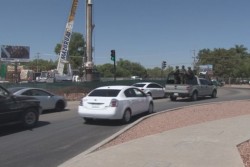 Glorieta provisional en el Pedro Infante  causa molestia en conductores de vehículos