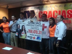 Gracias al redondeo, MZ hace donación a Cruz Roja.