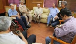 Se reunen Exalcaldes, con el Presidente Municipal, Carlos Felton González.