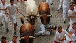 Dos estadounidenses y un británico, heridos por toros en Pamplona