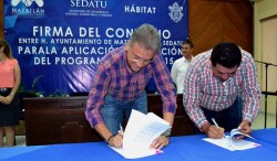 Firman convenio Ayuntamiento de Mazatlán y SEDATU, para aplicar 34 MDP en programas de beneficio social.
