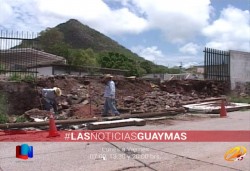 Lluvia genera daños en una vivienda y escuela en Guaymas