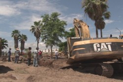 Continuan los trabajos en el Boulevard Miguel Tamayo