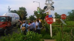 Autoridades realizan acciones para prevenir accidentes por el tren
