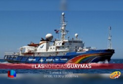 Atraca barco de Greenpeace en San Carlos